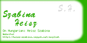 szabina heisz business card